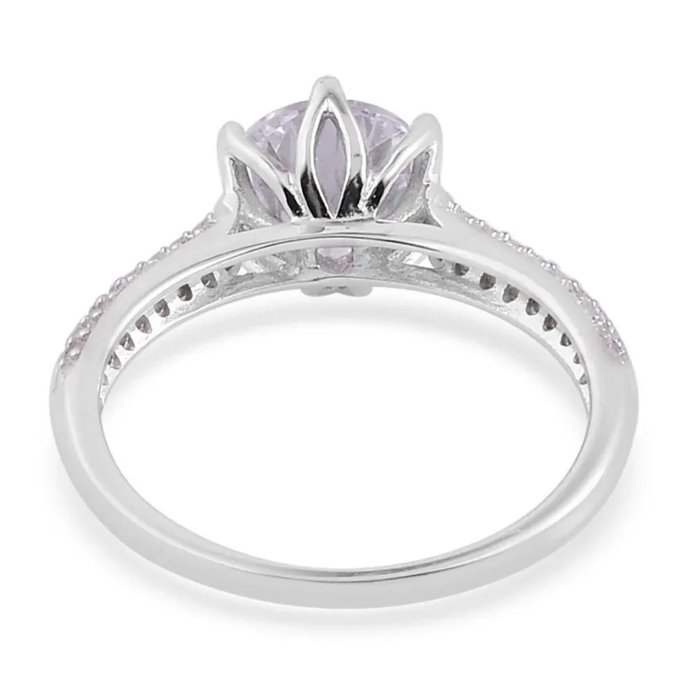 Simulated Diamond Ring Earring Set Sterling Size 8